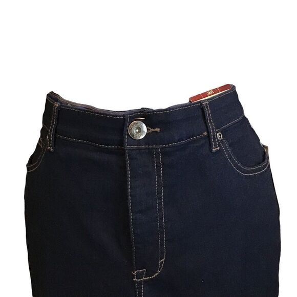 Navy blue denim cropped length jeans - Picture 7 of 12